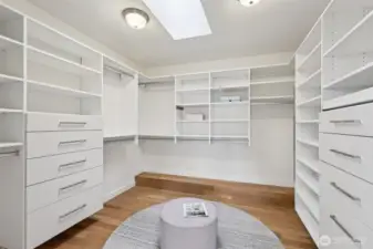 Primary walk in closet