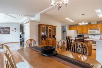 Spacious dining area