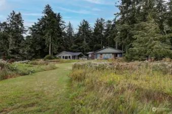 View from Willapa Bay for both homes.