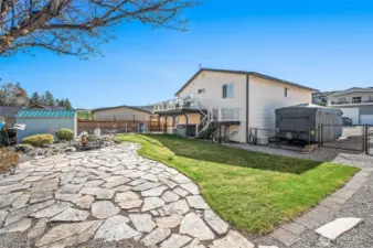 Fully fenced back yard