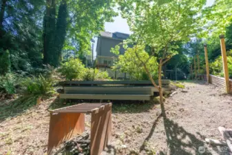 Large lot with privacy in the back yard, perfect for entertaining or relaxing
