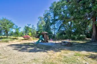Play structure in the filed stays with the property.
