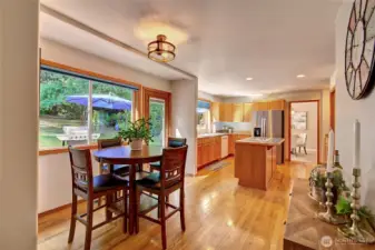 This view is taken from the family room to the dining room.
