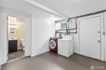 Large utility room, separate lower level entry.