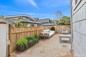 Virtually Staged Patio Area. Bring Your Ideas, Set up a BBQ and Enjoy.
