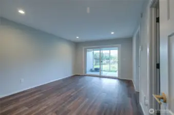 Family room, notice covered patio