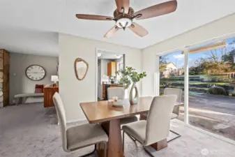 Dining room, view from hallway, through the doorway is kitchen