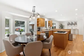 view into the kitchen