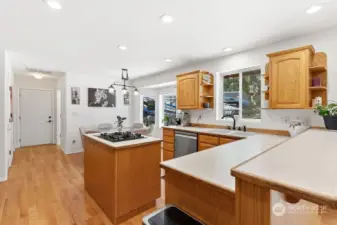 view into the kitchen