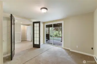 Bedroom opens to Covered Deck