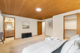 Primary bedroom features private ensuite and walk-in closet.