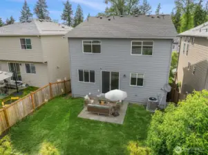 Fenced Back Yard with Patio
