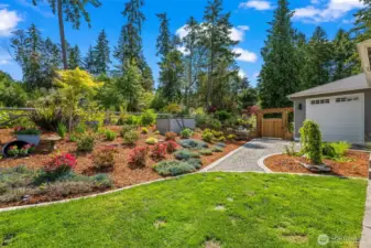 Newly built gate to backyard