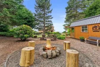 1 of 2 stone fire pits