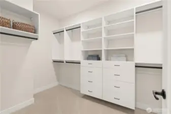 Closet organizers are found here to help keep your garments easy to access.