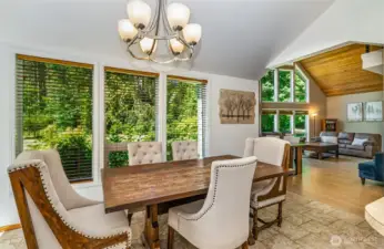 The vaulted ceilings extend through all of the main living areas and expand your spacious feel even more.