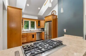5 burner gas range.