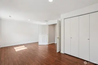 Guest bedroom - Previous owner took down the wall dividing the room into two. Could easily be out back if client is curious.