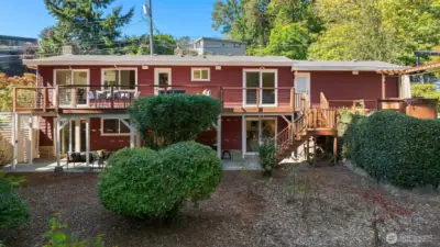 The back of the home.
