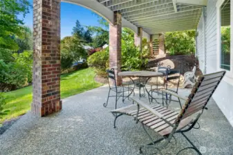 Patio area off the lower level