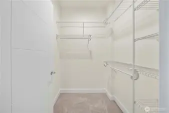 The spacious walk-in closet in Secondary Bedroom provides generous shelving and hanging storage, keeping everything organized and easily accessible. Its thoughtful layout maximizes square footage and supports a clutter-free living experience.