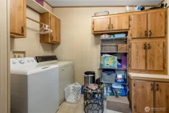 Laundry comes with washer & dryer