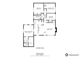 Floor plan of home with dimensions