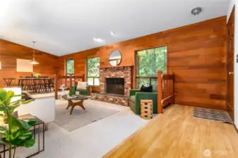 Front entry into living room