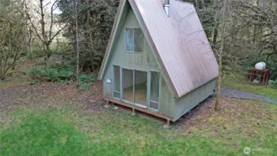 Camp in the Cute little A-frame Cabin or bring in an RV