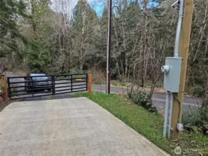 Locked security gate keeps unwanted's away