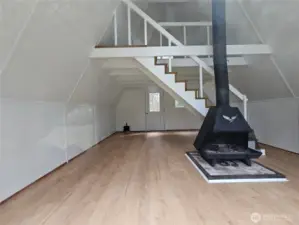 Warm woodstove for cool evenings.