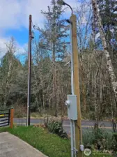 Power is installed just beyond the security gate.