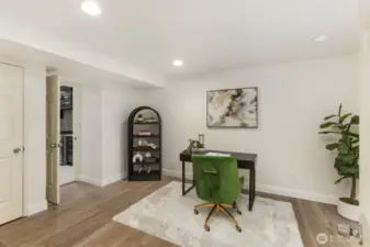 Office/Den with brand new flooring