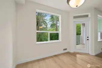 Dining room with deck access