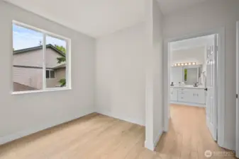 Primary bedroom and bath