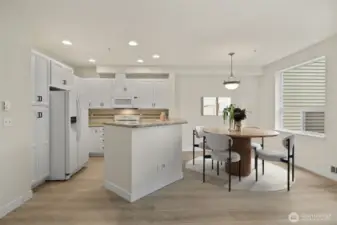 Virtually stage view of dining room