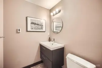 lower level half bath