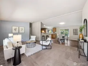 front entry into first livingroom