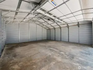 2 car metal garage
