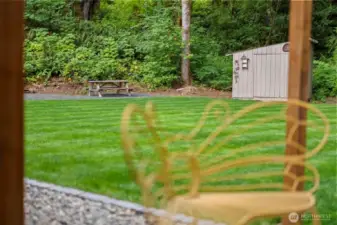 This is a very artsy picture of the same incredible backyard space.