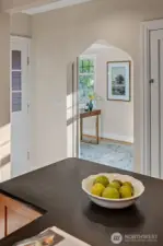 The main floor has an office space/play area just off the kitchen.