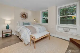 Lower level bedroom. The radiant heated floors throughout the lower level keep this area warm and your bare feet happy.