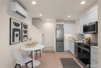 Photos of model home with similar finishes & floor plan.