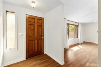 The spacious entry allows you to greet your guests and take their coats.