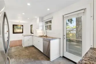 Easy access to the back deck to entertain guests.