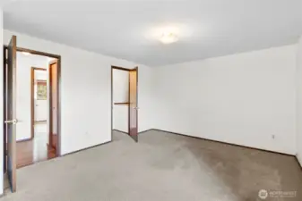 The owner's suite also has two separate closets!