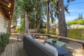 The huge deck means lots of outdoor means tertaining!