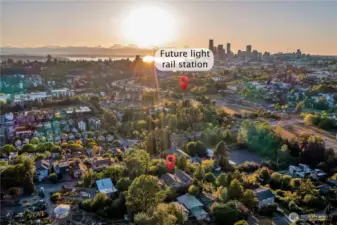 Light rail to the eastside and downtown Seattle is a short walk from this home.  The future is NOW!