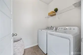 Upper floor laundry room