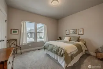 Guest bedroom is sizable